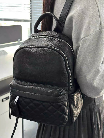 ZOOLER Full Skin 100%Genuine Leather Backpack Black Women's New Fashion Large Travel Bag Designer Business Need #SC1518