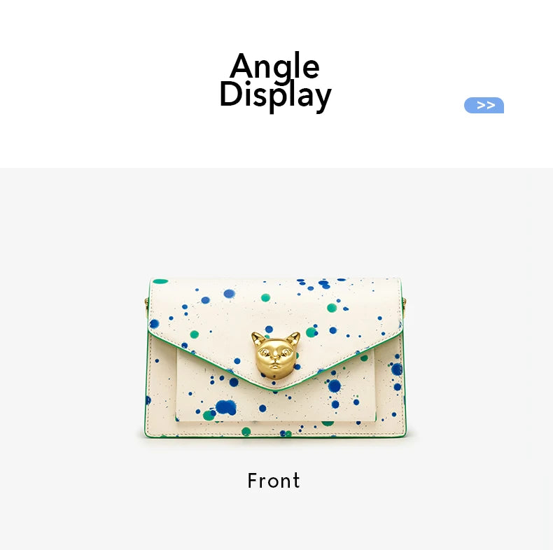 BAFELLI Floral Leather Flap Crossbody Bag