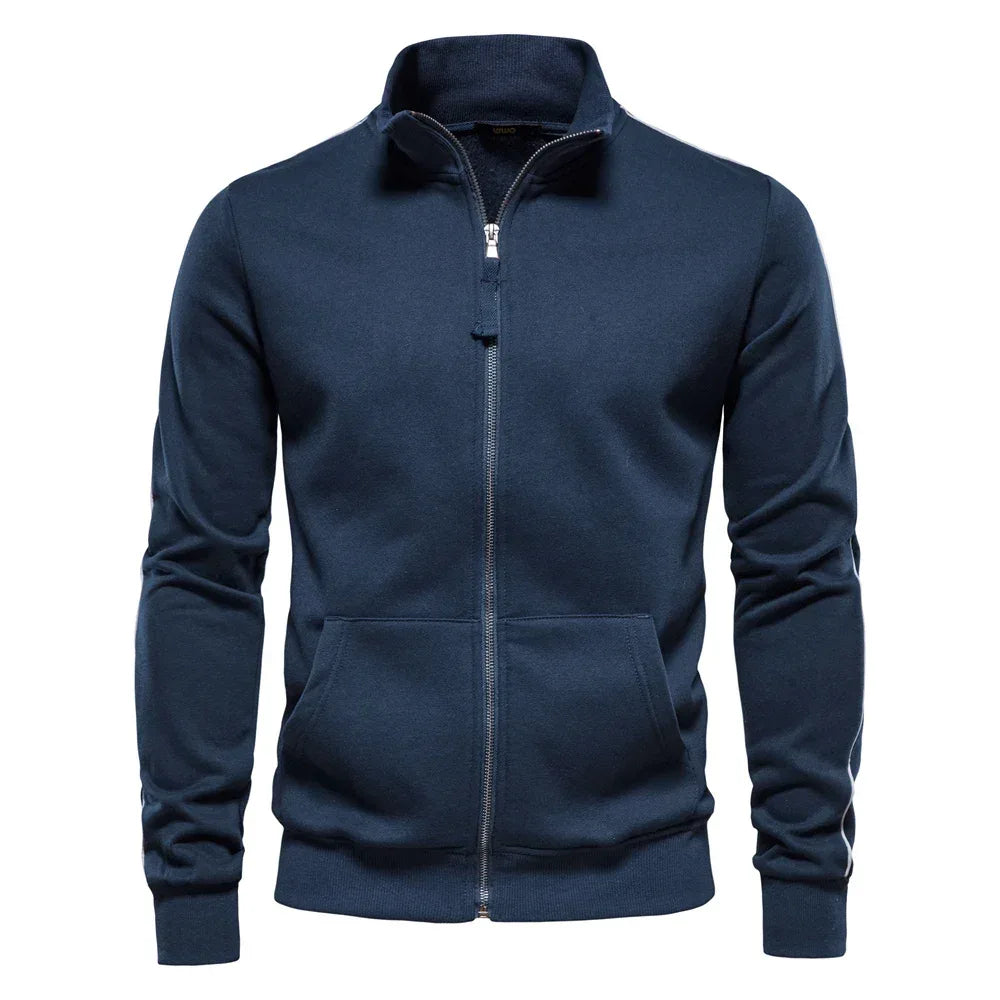 AIOPESON Cotton-Blend Zip-Up Sweatshirts - ShopHub