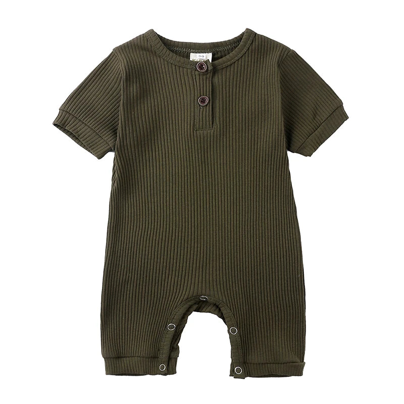 Kids Tales Little Everyday Ribbed Cotton-Blend Baby Romper