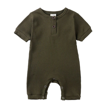 Kids Tales Little Everyday Ribbed Cotton-Blend Baby Romper
