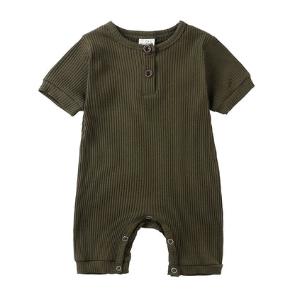 Kids Tales Little Everyday Ribbed Cotton-Blend Baby Romper