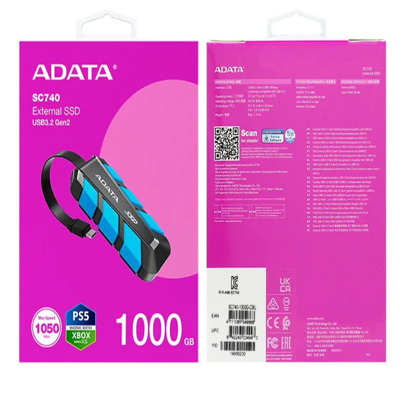 Portable SSD 500GB/1TB USB 3.2 (1050MB/s) Habicare