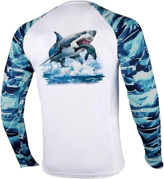 Men's Fishing Hoodie with 3D Printed Sun Protection Suit - Long Sleeved Fishing Top
