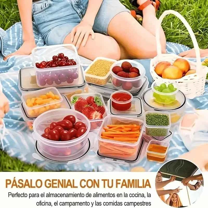 6-Piece Plastic Food Storage Containers Set