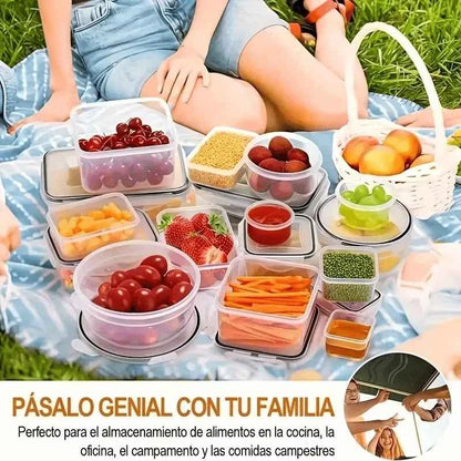 6-Piece Plastic Food Storage Containers Set