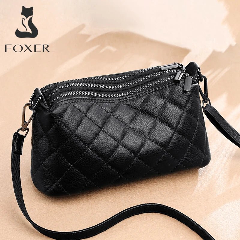 FOXER Genuine Leather Women's Shoulder Bag