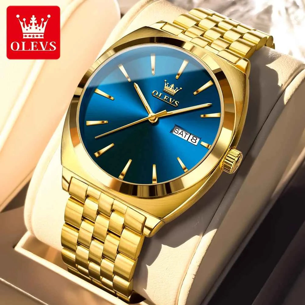OLEVS 6730 Luxury Automatic Watch - Original Waterproof Mechanical Wristwatch with Luminous Calendar and Gift Box