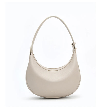 FOXER Women's Shoulder Bag PU Leather New Lady Crescent Underarm Bag Fashion Minimalist Crossbody Bag for Daily Casual Outfit