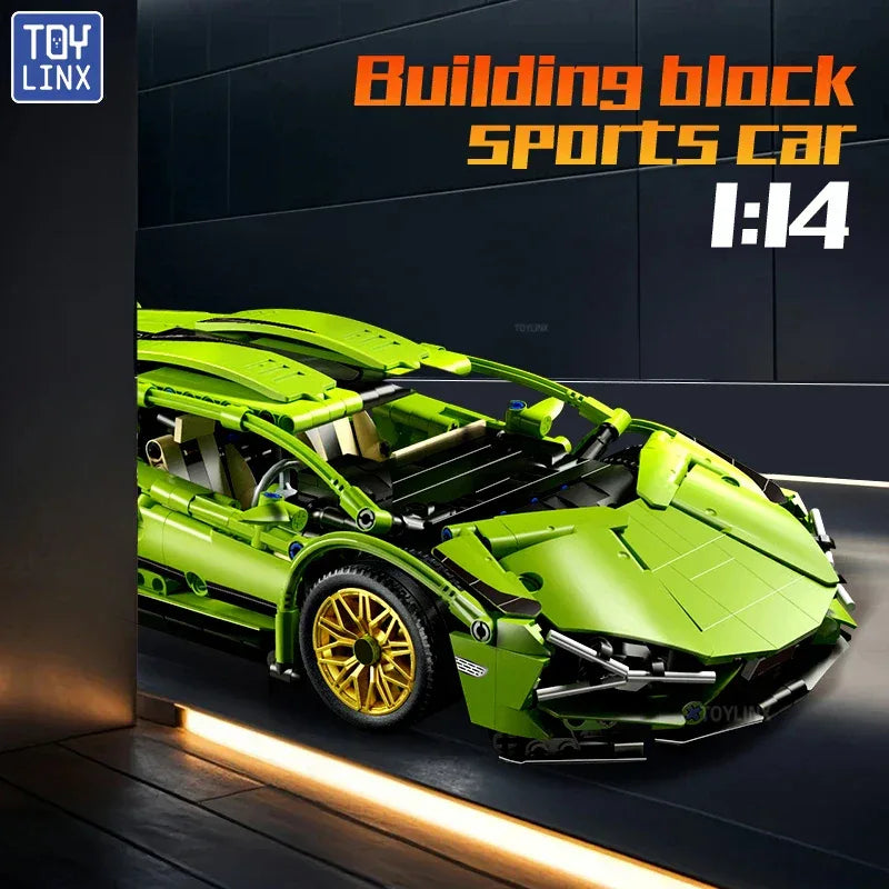 TOYLINX 1:14 Technical Building Blocks Car Racing Model - ShopHub