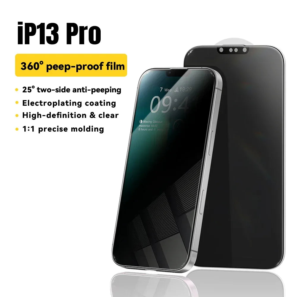 Essager 2Pcs Anti-Peeping Glass for iPhone 16, 15, 14, and 13 Pro Max Plus - ShopHub