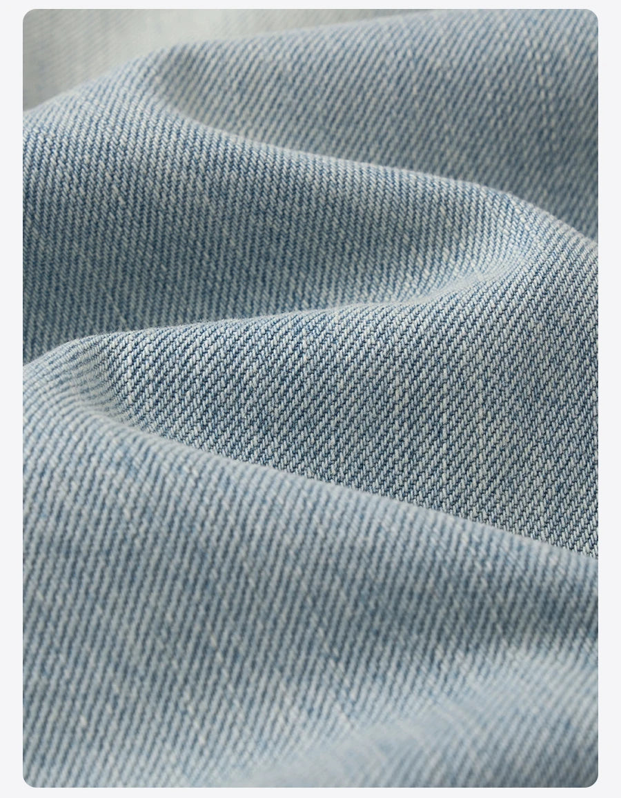 SIMWOOD 2026 Autumn Winter New Loose Straight 13oz 100% Cotton Fabric Jeans Men Washed Vintage Classical Denim Trousers