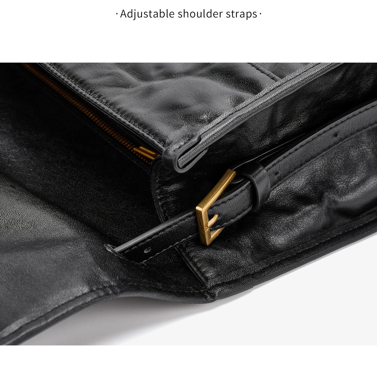 FOXER Wrinkled Genuine Leather Women's Crossbody Bag
