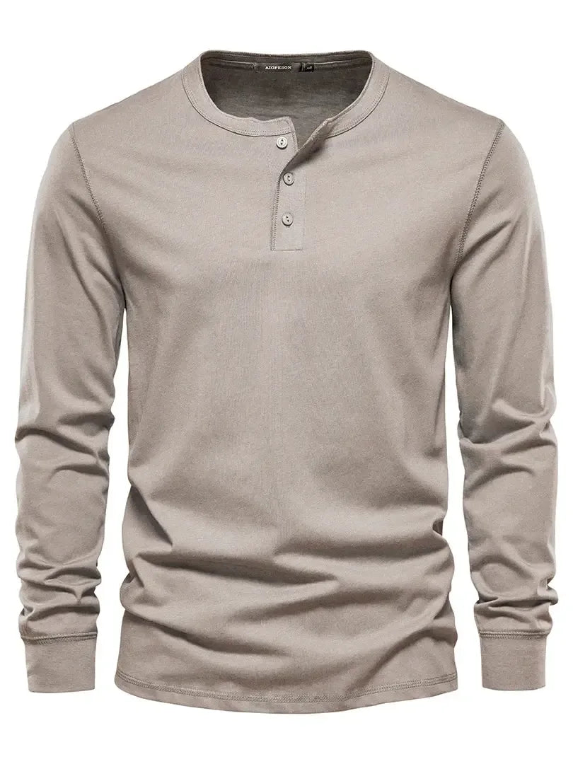 AIOPESON Henley Collar Shirts - ShopHub