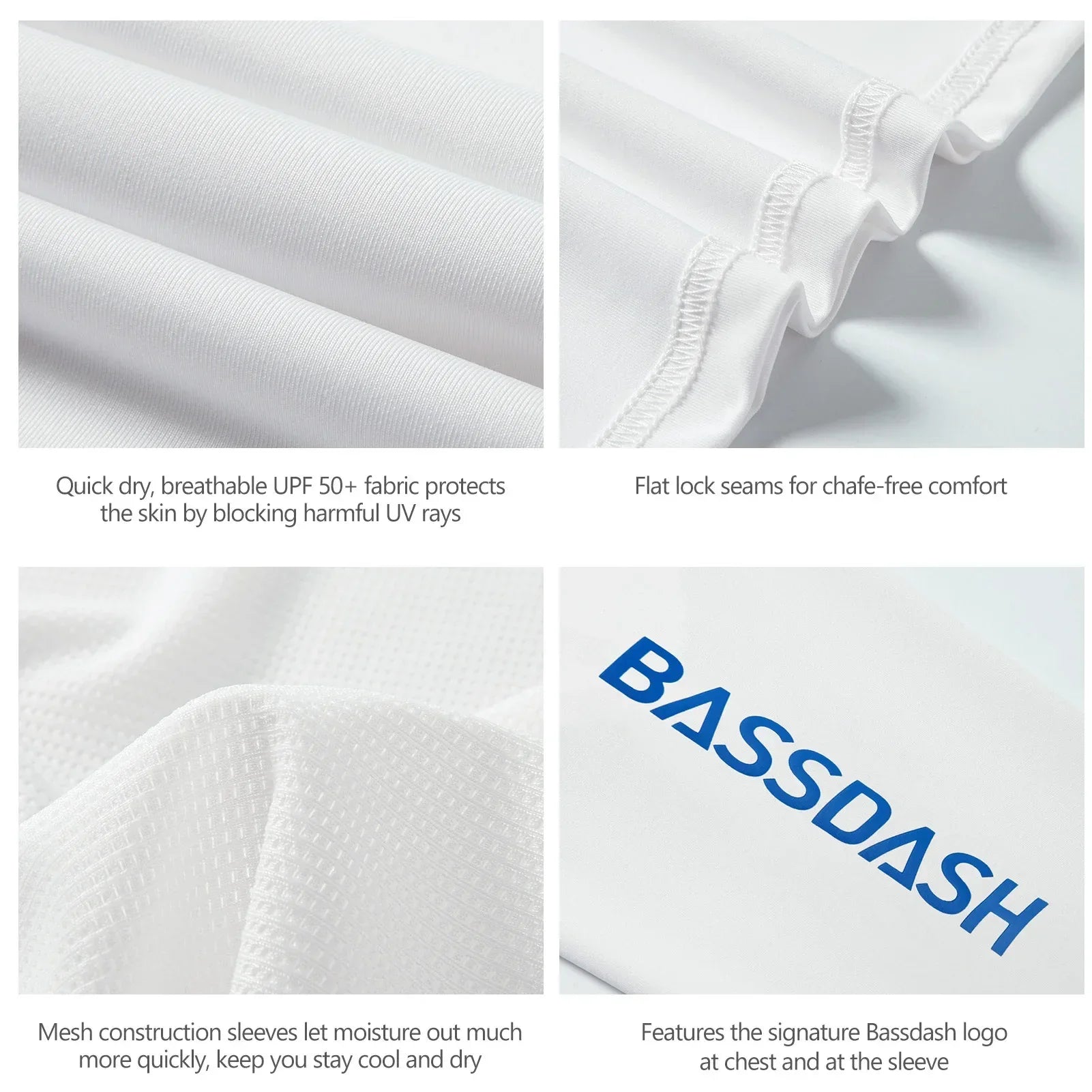 BASSDASH Men’s UPF 50+ Drawstring Fishing Hoodie