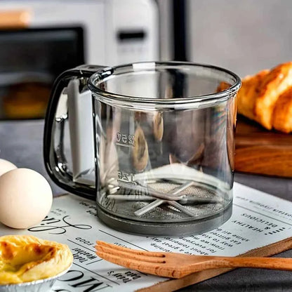 Manual Flour Sifter Sieve Hand Press Transparent Filter Kitchen Accessories Gadgets Tools Baking Home Camping Picnic Food Gear