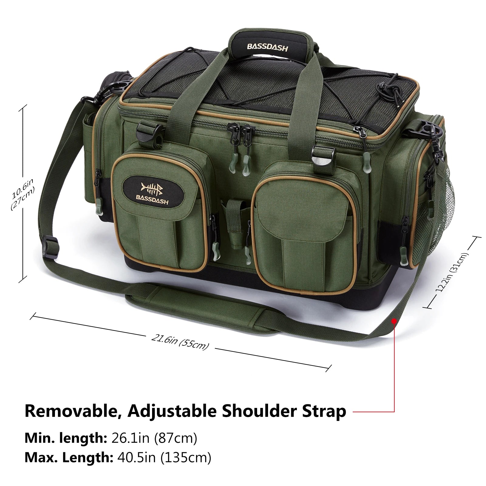 BASSDASH Fishing Tackle Shoulder Bag ShopHub