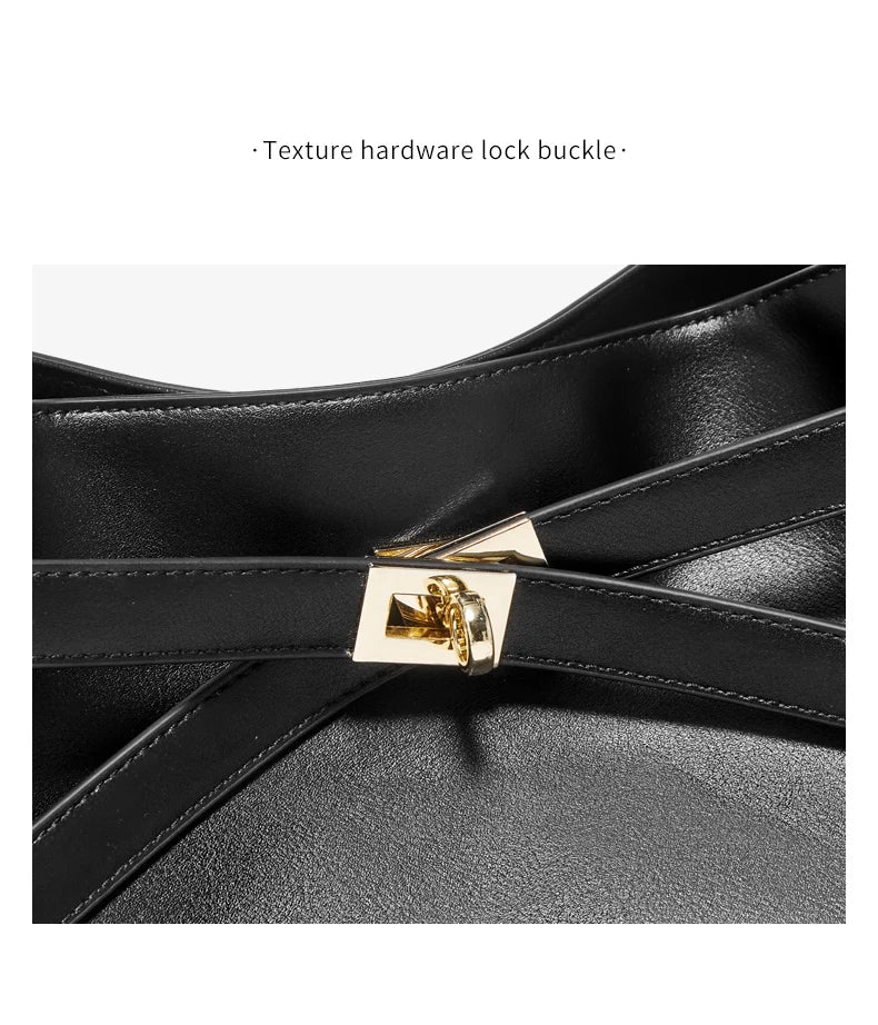 FOXER Women's Shoulder Bag Soft Artificial Leather Underarm Bag Large Capacity Lady Handbag Simple Daily Tote Bag Purse