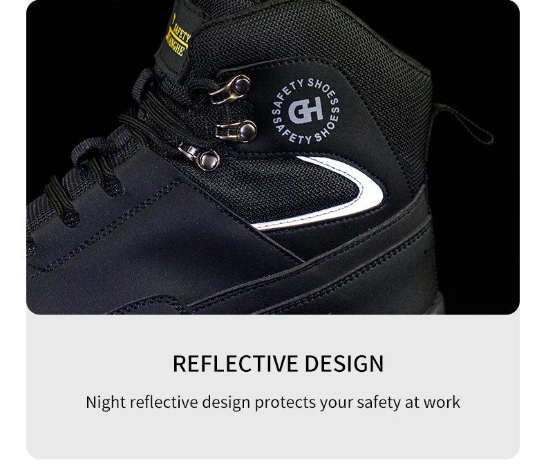 Men's Work Safety Boots Featuring Steel Toe Protection, Anti-Puncture Design - ShopHub