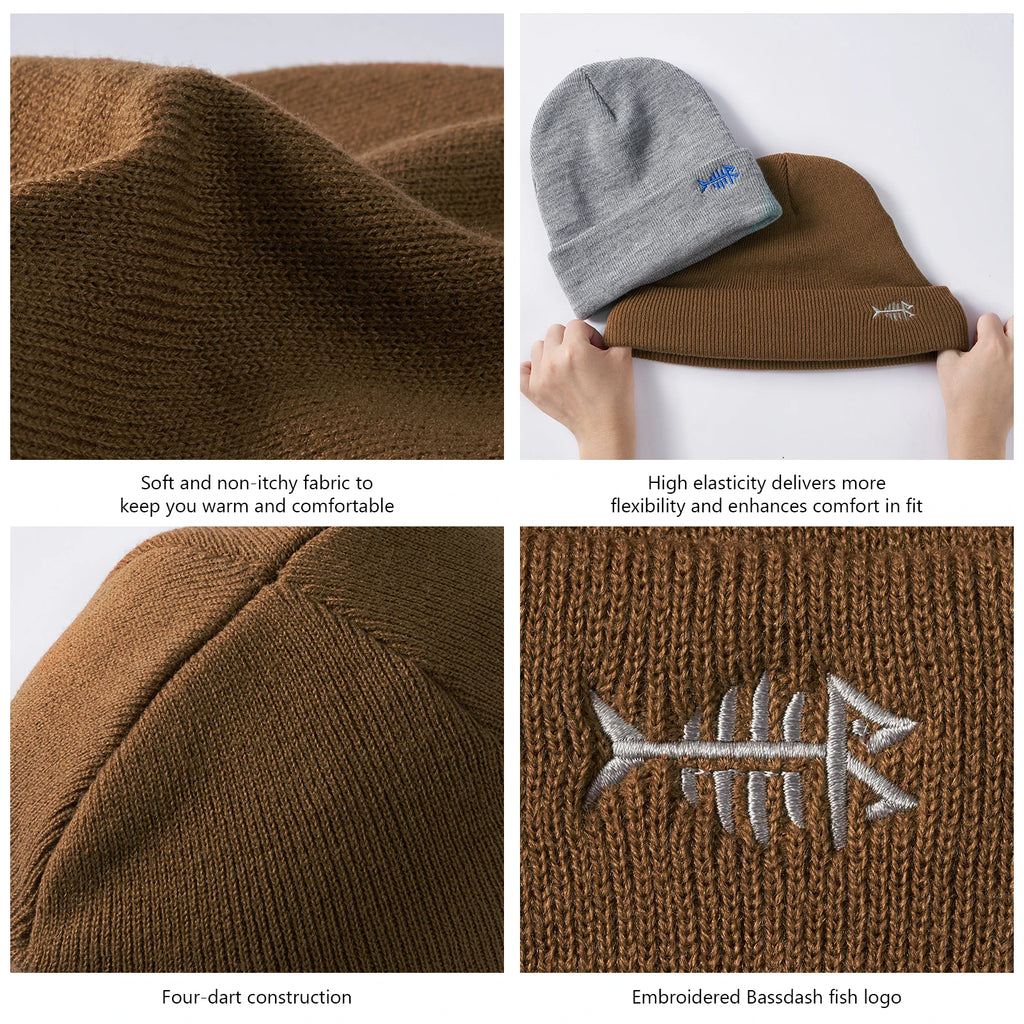 BASSDASH Winter Stretchy Knit Beanie