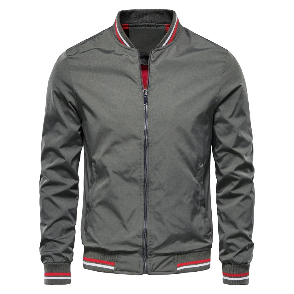 AIOPESON Solid Colour Bomber Jackets - ShopHub