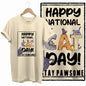 COOLMIND Beige Cat Graphic T-Shirt | Women's Relaxed Fit