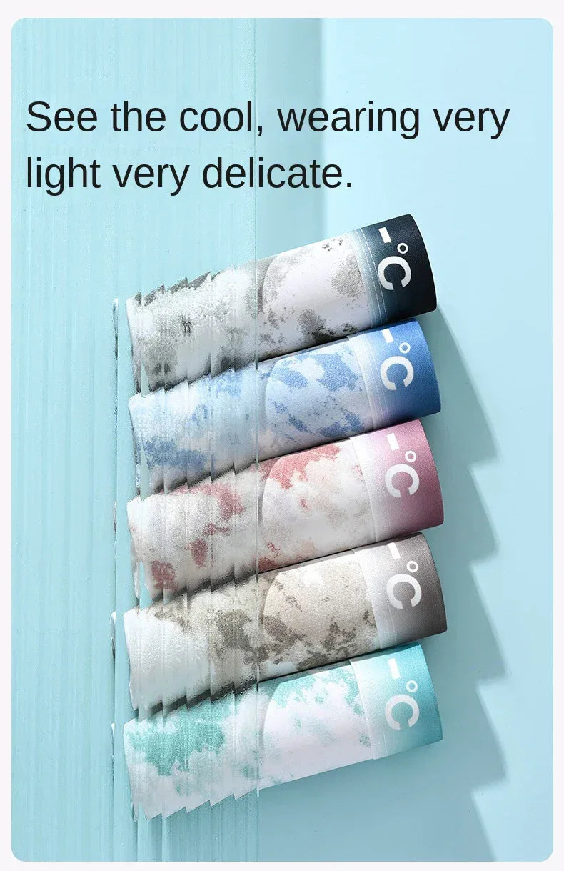 4 Pack Men's Ice Silk Boxer Shorts - ShopHub