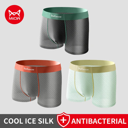 Stay Cool and Comfortable with MiiOW Ice Silk Men's Boxer Underwear