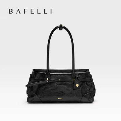 BAFELLI Pink Saffiano Leather Crossbody Bag