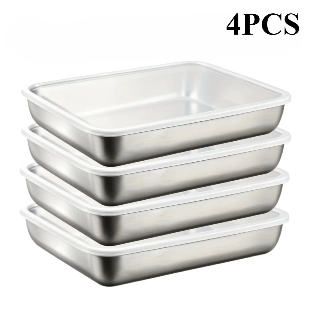 1/2/3/4/5/6Pcs Stainless Steel Food Containers