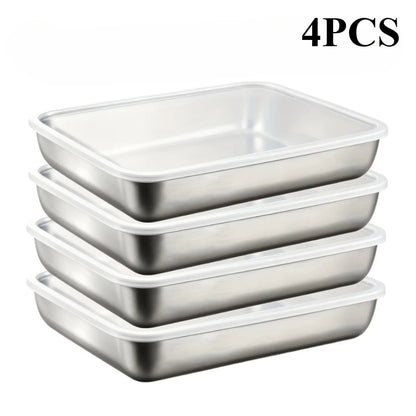 1/2/3/4/5/6Pcs Stainless Steel Food Containers