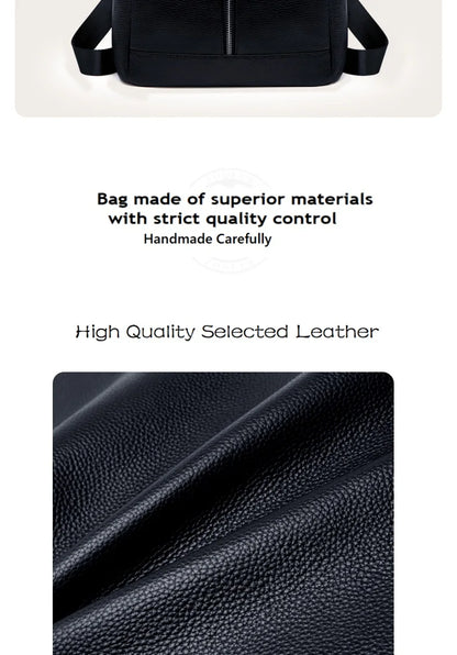 ZOOLER HOT Full Genuine Leather Backpack Women Fashion Backpack Black College Girls Bags Zipper Design Real Leather Bags #hs222