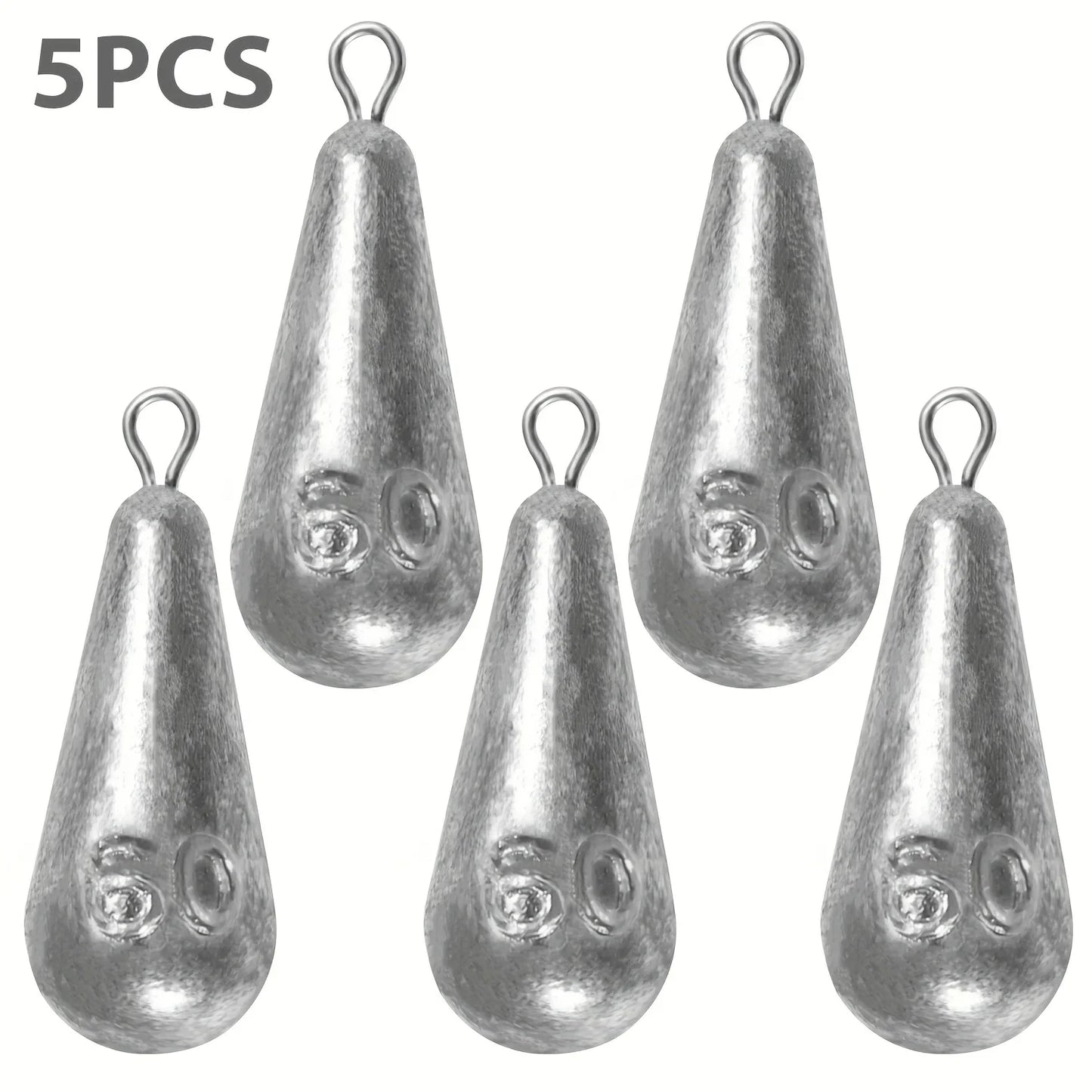 Teardrop Fishing Sinkers – Lead Weights for Bass (10 Sizes) Habicare