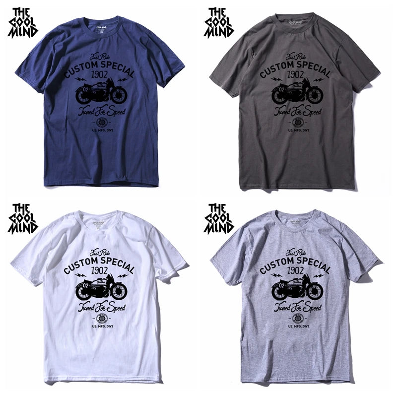 COOLMIND MO0311 Motor Graphic Cotton Tee