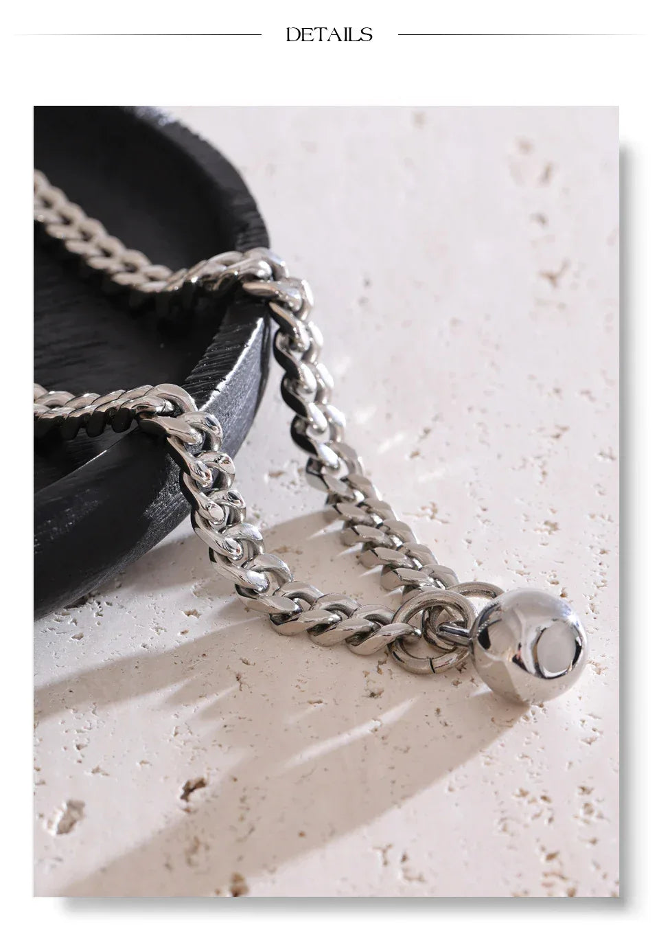 60cm High Quality Stainless Steel Chain Dumbbell Pendant Drop Necklace - ShopHub