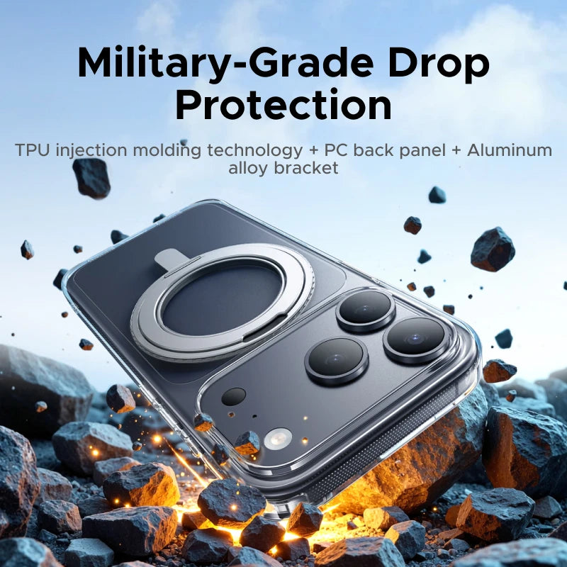 UGREEN for iPhone 17 Pro Max 360° Magnetic Stand Case Cover for iPhone 17pro for Magsafe Rotatable Magnet Kickstand Case