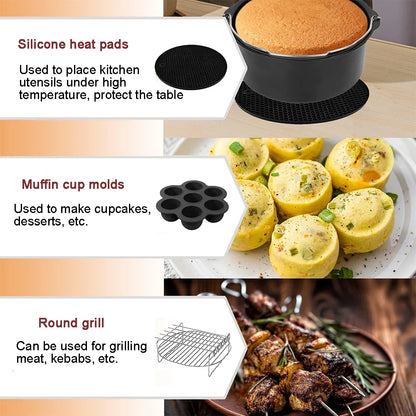 Complete 9–12 piece Air Fryer Accessory Set