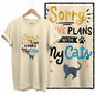 COOLMIND Beige Cat Graphic T-Shirt | Women's Relaxed Fit