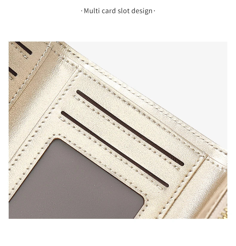 FOXER Women's Short Wallet – Premium Split Leather Design