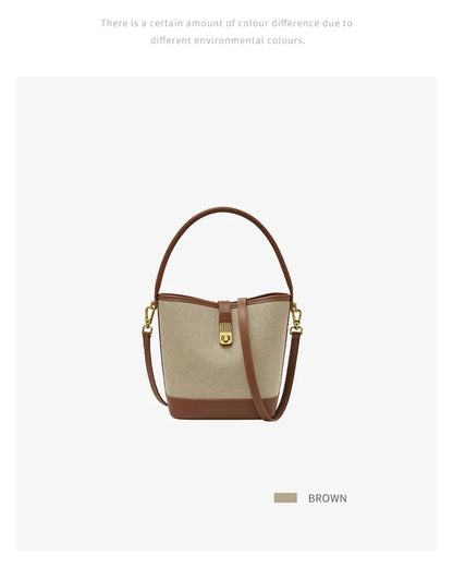 FOXER 2026 New Women's Handbag PVC Leather Lady Bucket Bag Fashion Shoulder Bag Light Luxury Best Gift for Wife,Lover