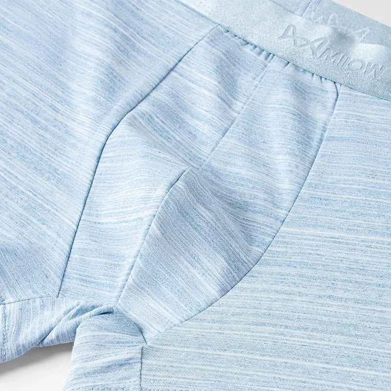 MiiOW 3Pcs Combed Cotton Men Underwear Boxers 7A Antibacterial Mens Underpants Colorful Stripes Men's Panties Man Boxer Briefs