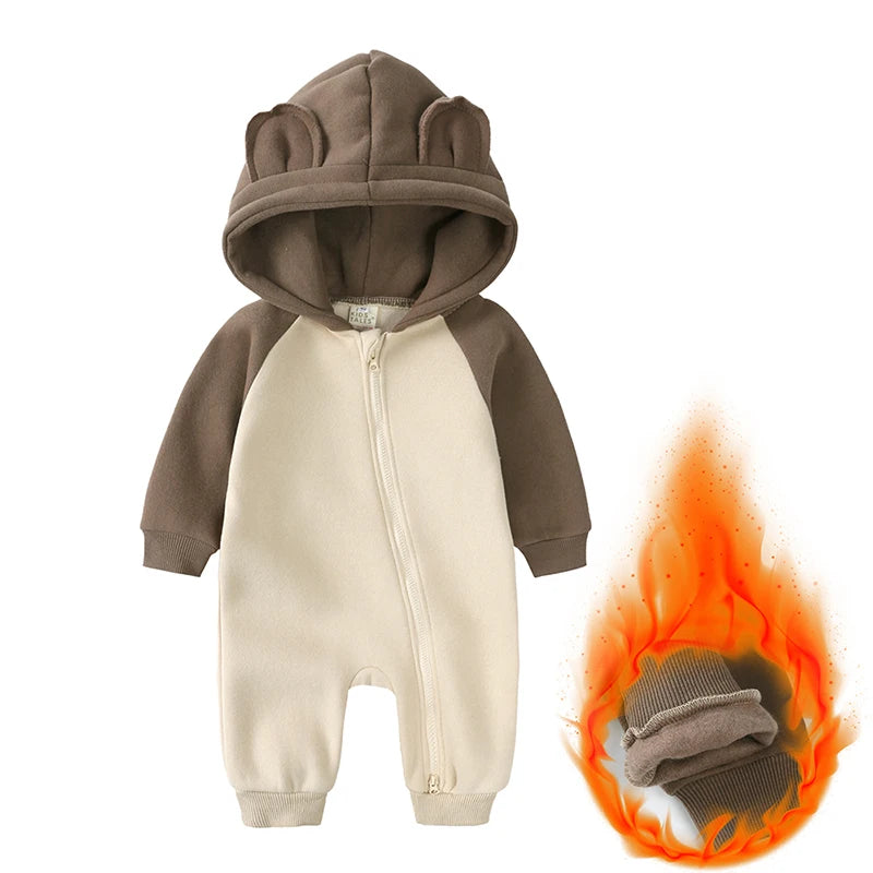Kids Tales Little Bear Cotton-Blend Zip Baby Romper