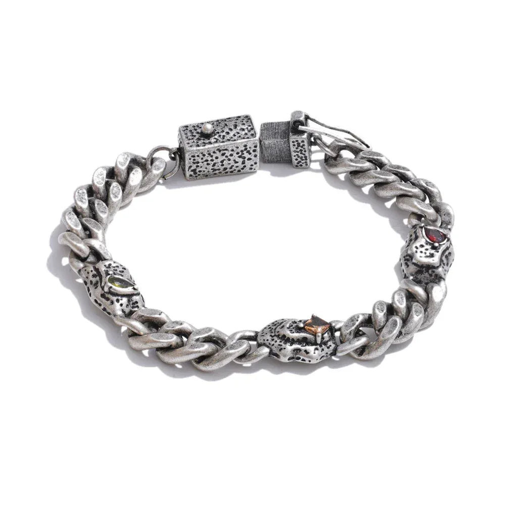 Unique Stainless Steel Hip Hop Geometric Cuban Chain Retro Bracelet - ShopHub