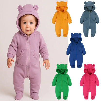 Kids Tales Little Bear Cotton-Blend Zip Baby Romper