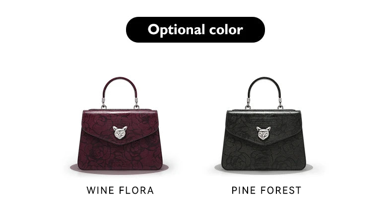 BAFELLI Floral Leather Business Doctor Bag in Pine Forest