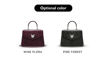BAFELLI Floral Leather Business Doctor Bag in Pine Forest