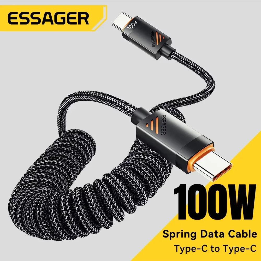 Essager Car Spring Type C Cable - ShopHub