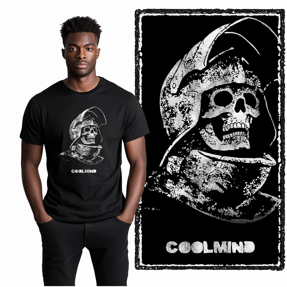 COOLMIND Skull Graphic Cotton T-Shirt | Unisex Streetwear
