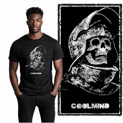 COOLMIND Skull Graphic Cotton T-Shirt | Unisex Streetwear