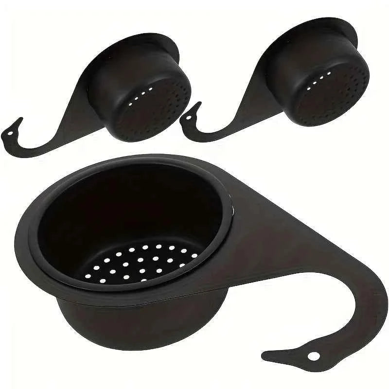 Stainless Steel Swan Sink Basket, Hang on Faucet for Food Scraps, Quick Drain Kitchen Colander Easy Clean